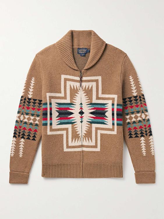 Brown cardigan from Pendleton