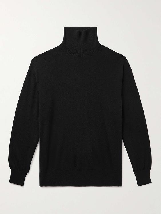 Black turtleneck from Auralee
