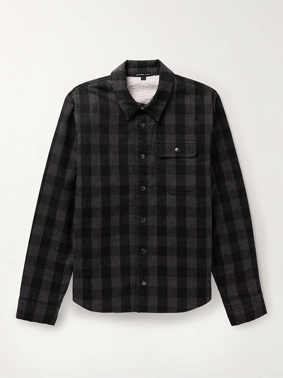Checkered black overshirt from James Perse