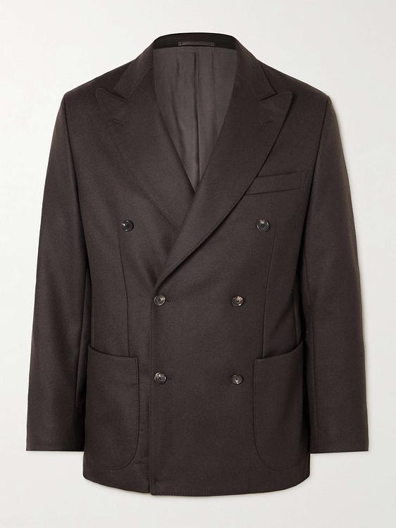 Dark brown double-breasted suit jacket from Kaptain Sunshine