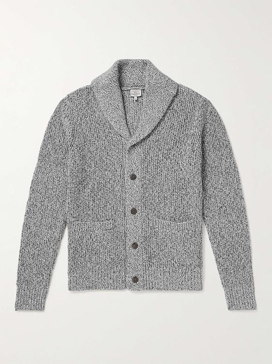 Grey cardigan from Faherty