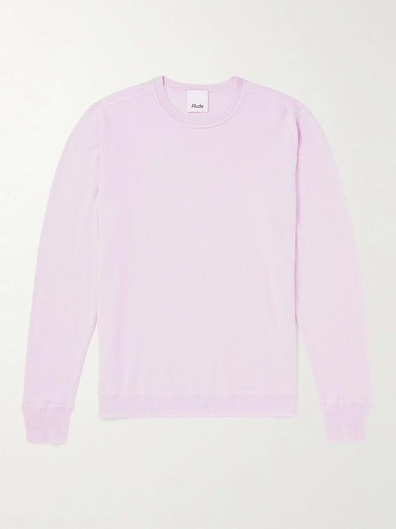Light purple cashmere sweater from Allude