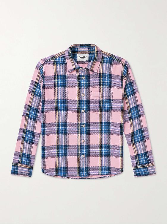 Checkered light pink casual shirt from Corridor