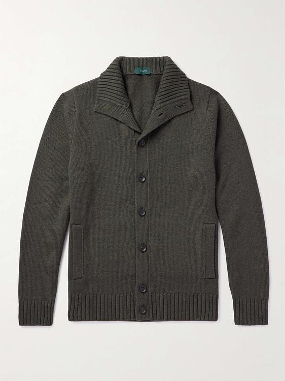 Dark grey cardigan from Incotex
