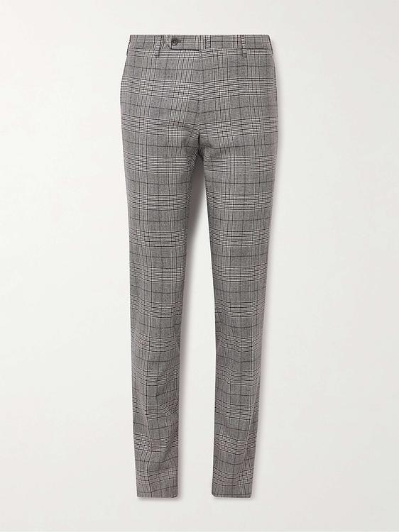 Checkered grey chinos from Incotex