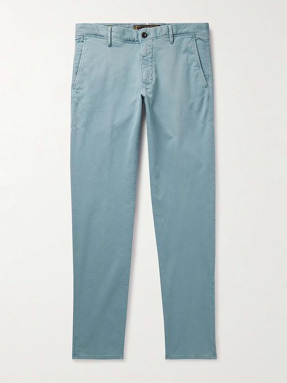 Blue chinos from Incotex