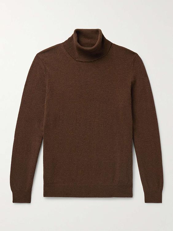 Brown turtleneck from Incotex