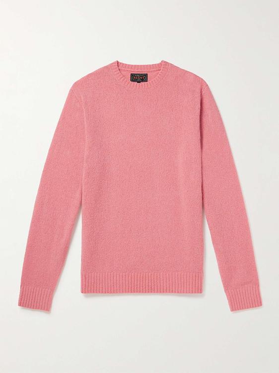 Peach cashmere sweater from Beams Plus