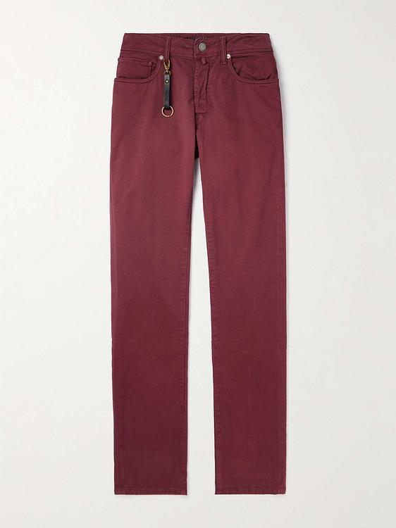 Dark red jeans from Incotex