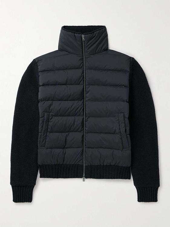 Black hybrid jacket from Herno