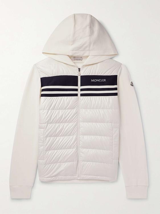 White hybrid jacket from Moncler