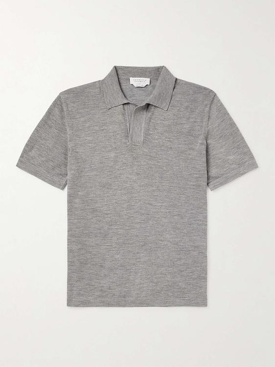 Grey short sleeve polo shirt from Gabriela Hearst