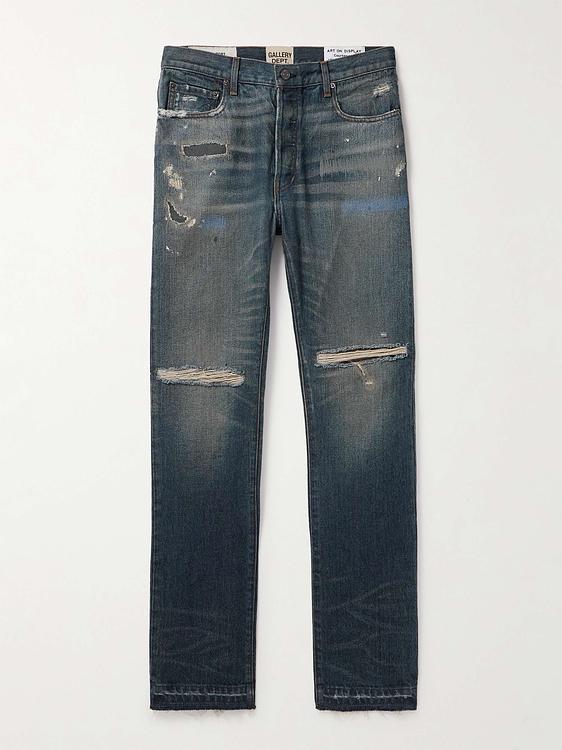 Dark grey distressed jeans from Gallery Dept.