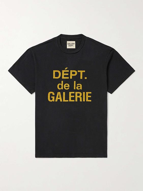 Print black t-shirt from Gallery Dept.