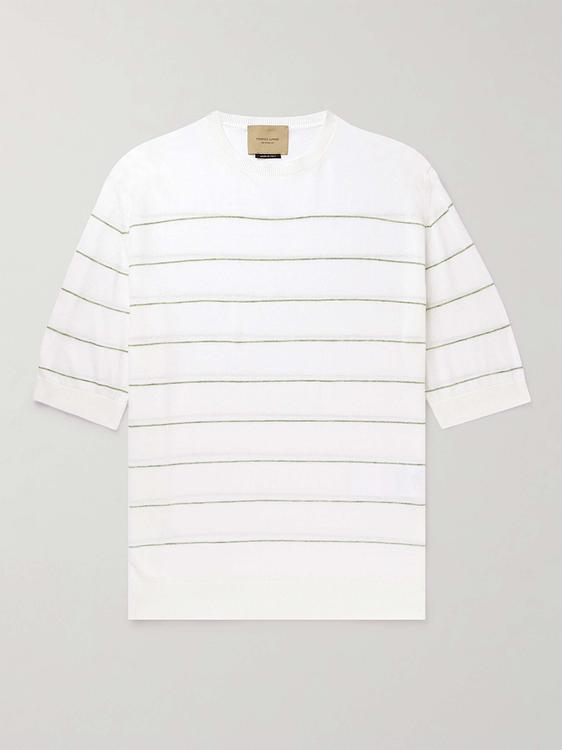 Striped white t-shirt from Federico Curradi