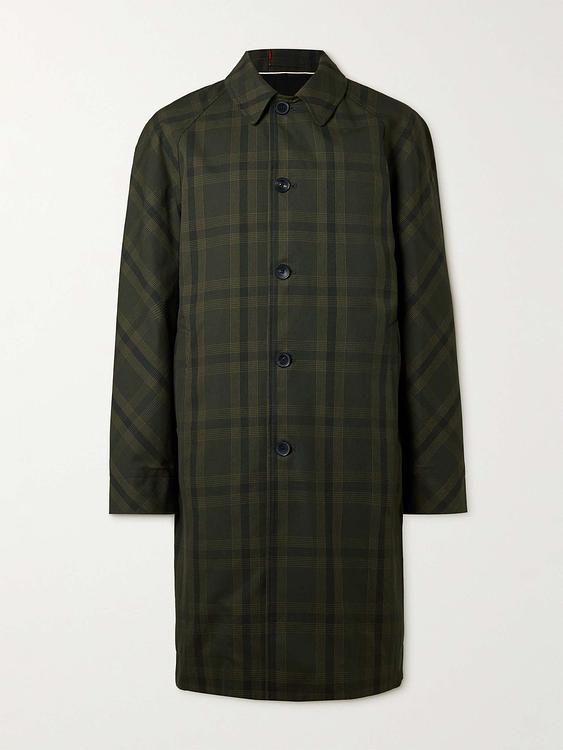 Checkered dark green casual jacket from Mr P.