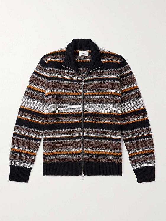 Striped black half-zip from Mr P.