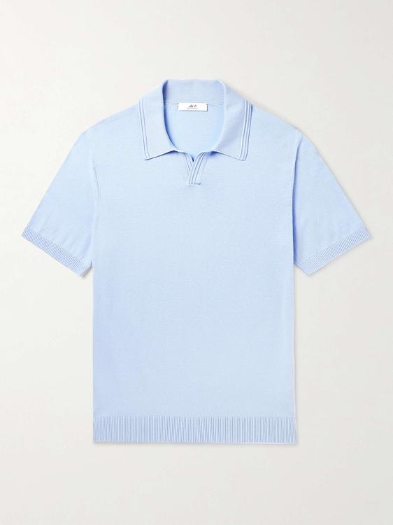Light blue short sleeve polo shirt from Mr P.
