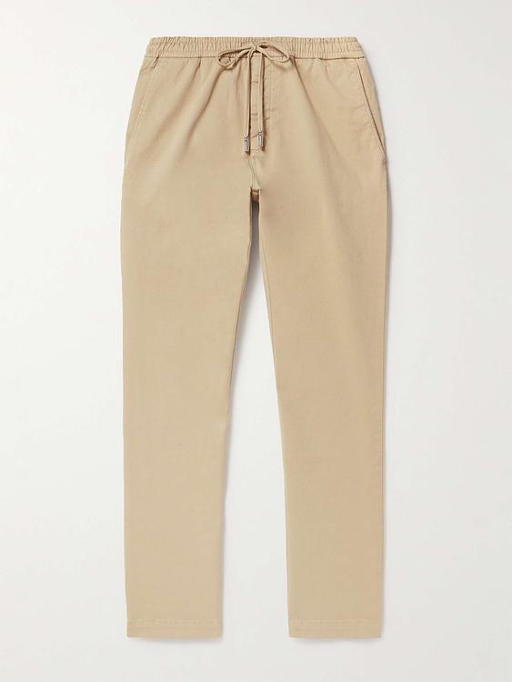 Taupe drawstring trousers from Mr P.