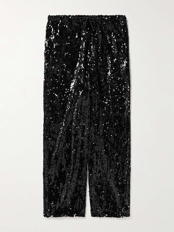 Black drawstring trousers from Dries Van Noten