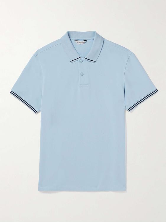Light blue short sleeve polo shirt from Club Monaco