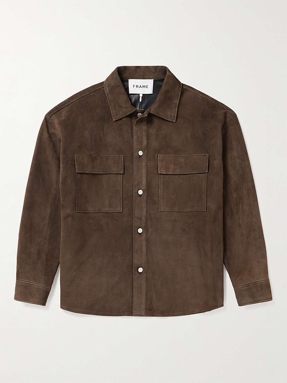Dark brown leather jacket from Frame