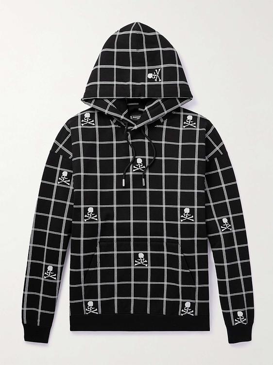 Checkered black hooded sweatshirt from Mastermind World