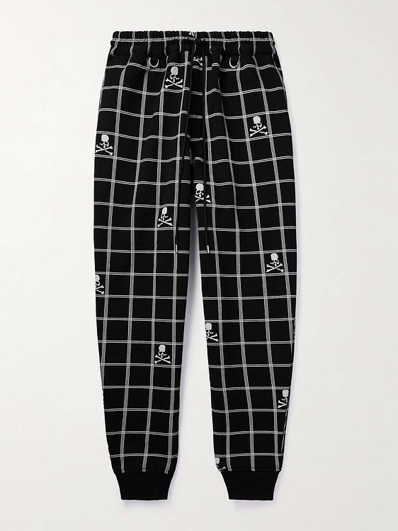 Checkered black sweatpants from Mastermind World