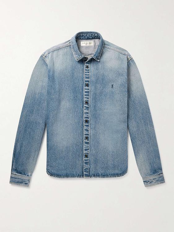 Blue denim shirt from Saint Laurent