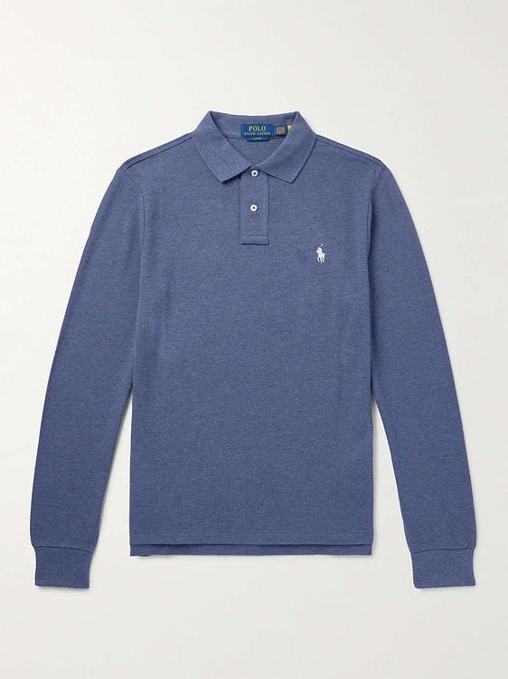 Blue long sleeve polo shirt from Polo Ralph Lauren