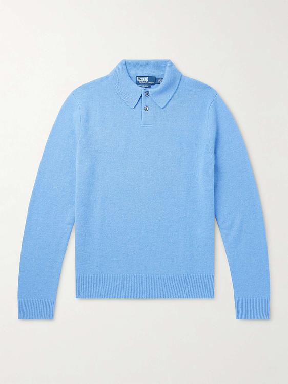Light blue long sleeve polo shirt from Polo Ralph Lauren