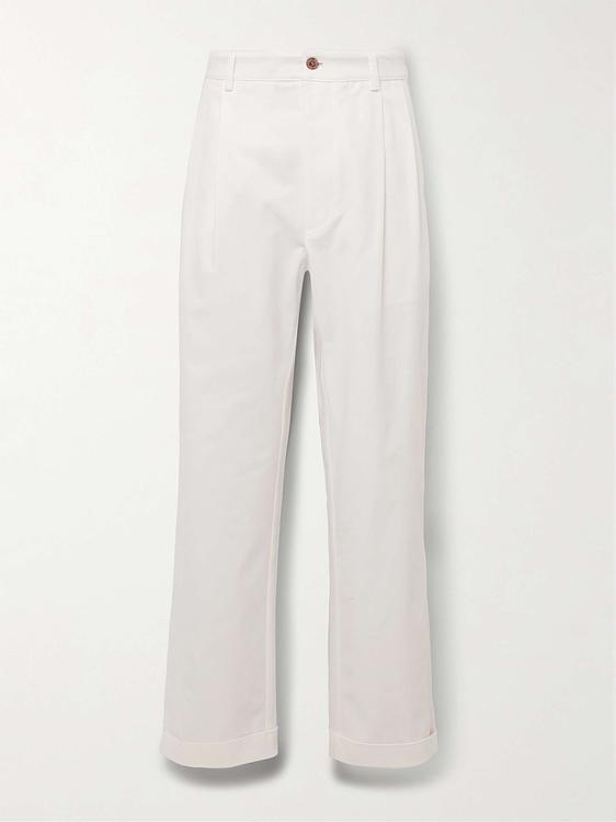 White formal trousers from Ghiaia Cashmere