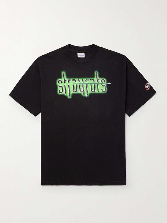 Print black t-shirt from Stray Rats