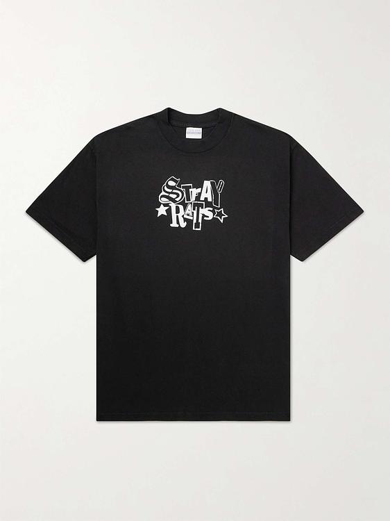 Print black t-shirt from Stray Rats