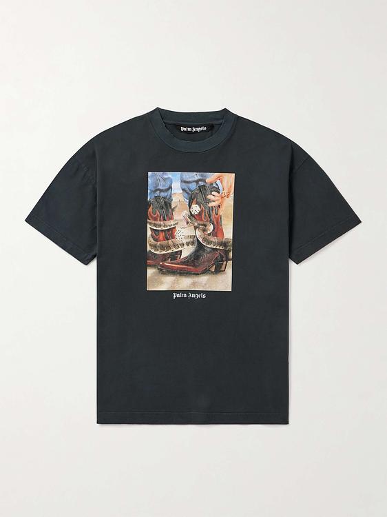 Print dark grey t-shirt from Palm Angels