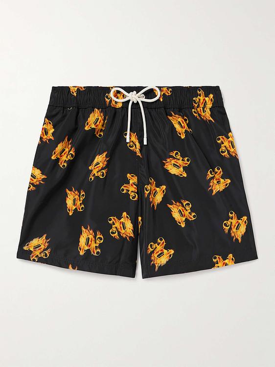 Black swim shorts from Palm Angels