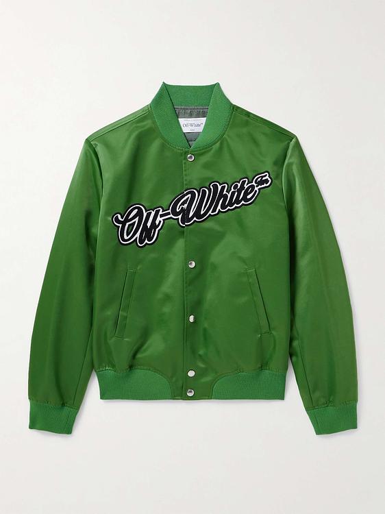 Print green bomber jacket from Off White