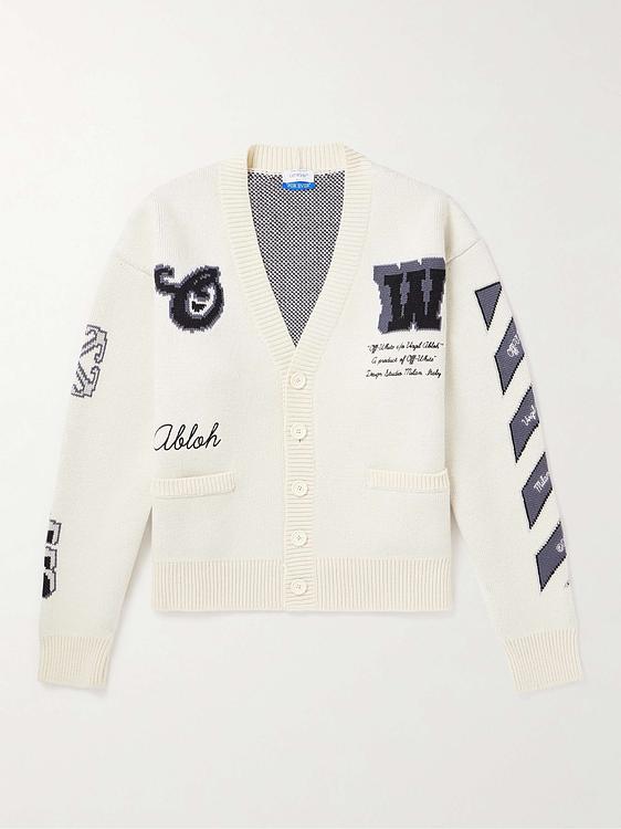 Print white cardigan from Off White