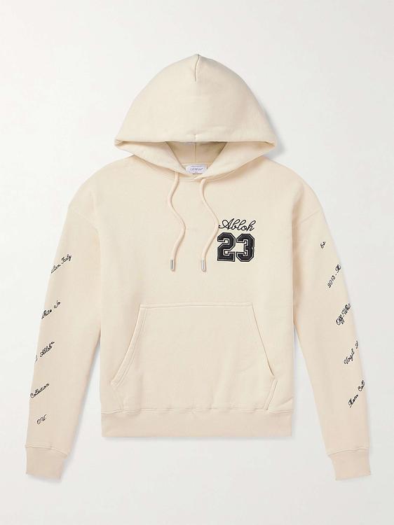 Beige hooded sweatshirt from Off White