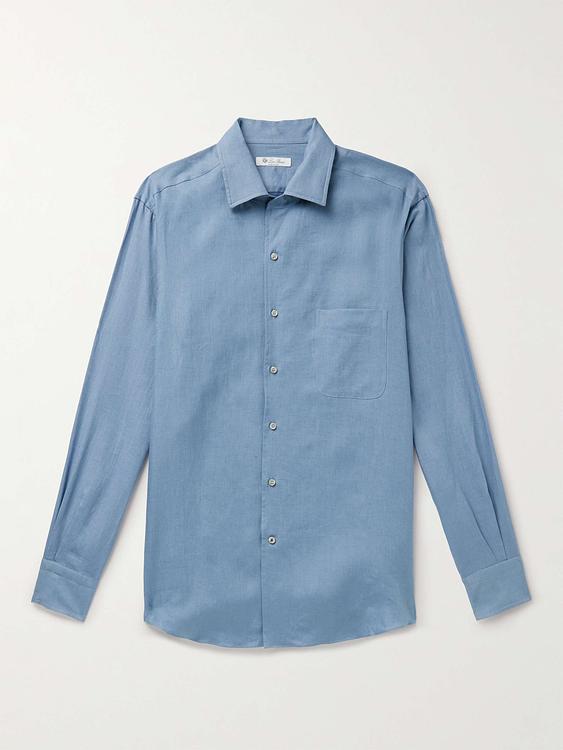 Blue casual shirt from Loro Piana