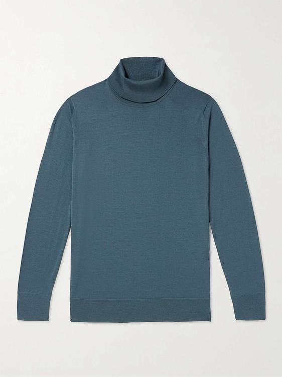 Dark grey turtleneck from Loro Piana