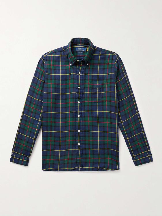Checkered dark blue casual shirt from Polo Ralph Lauren