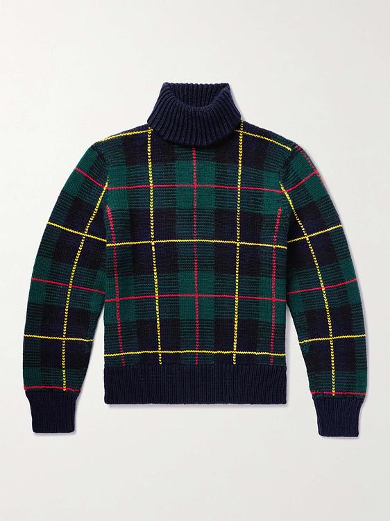 Checkered black turtleneck from Polo Ralph Lauren