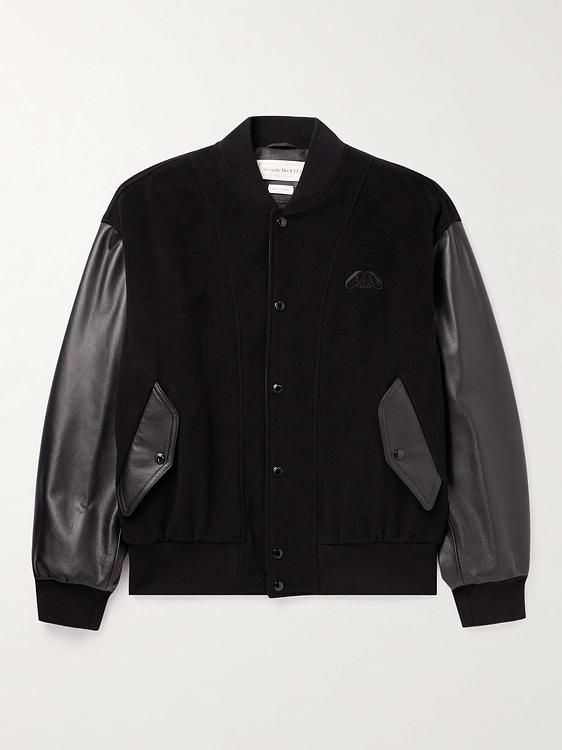 Black bomber jacket from Alexander Mcqueen