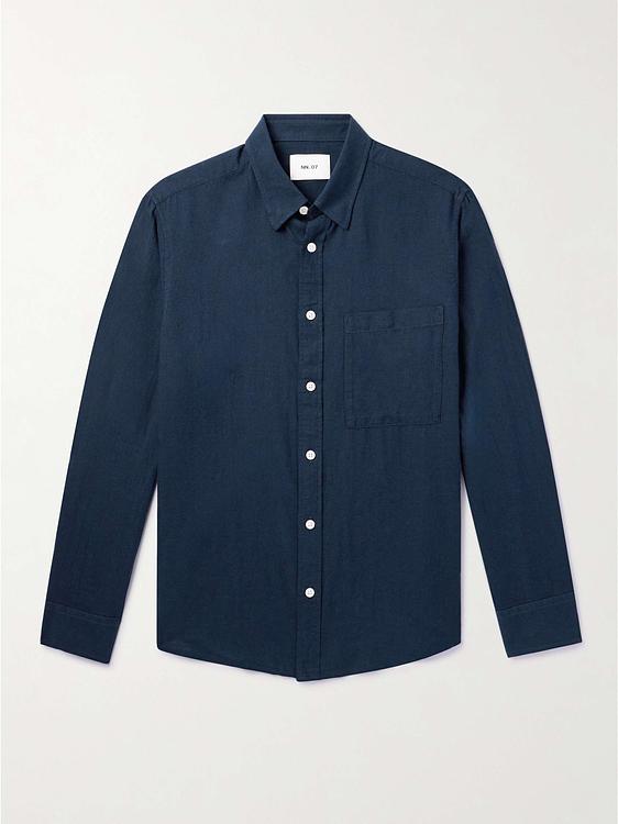 Dark blue casual shirt from NN07