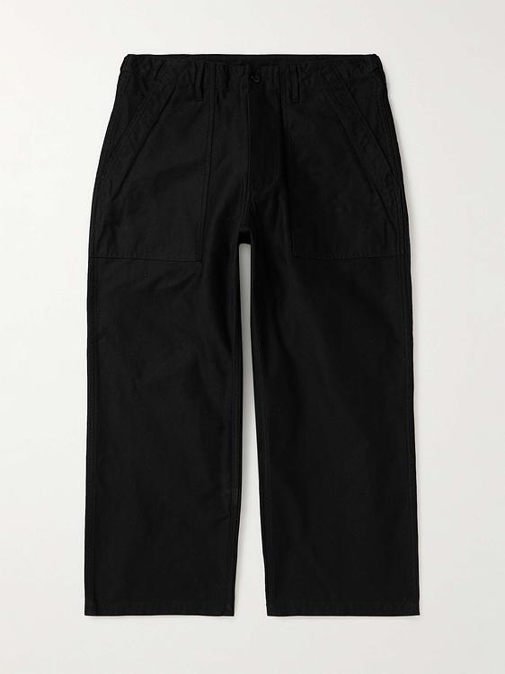 Black wide-leg casual trousers from Beams Plus