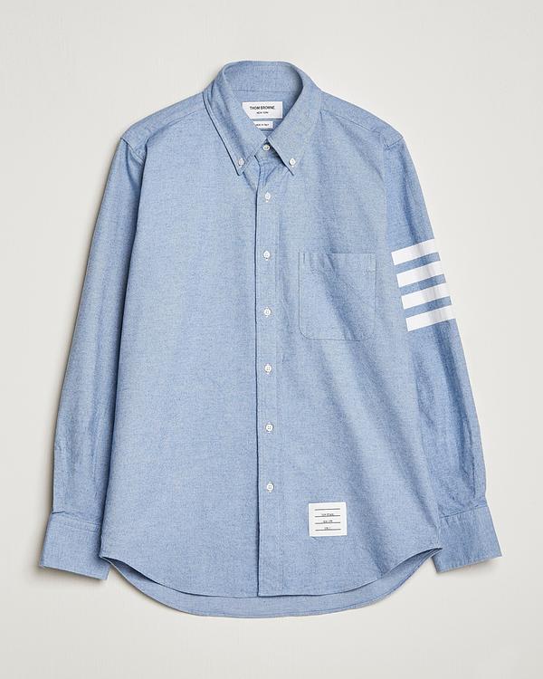 Print light blue flannel shirt from Thom Browne