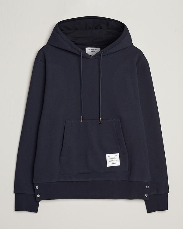 Print black hooded sweatshirt from Thom Browne