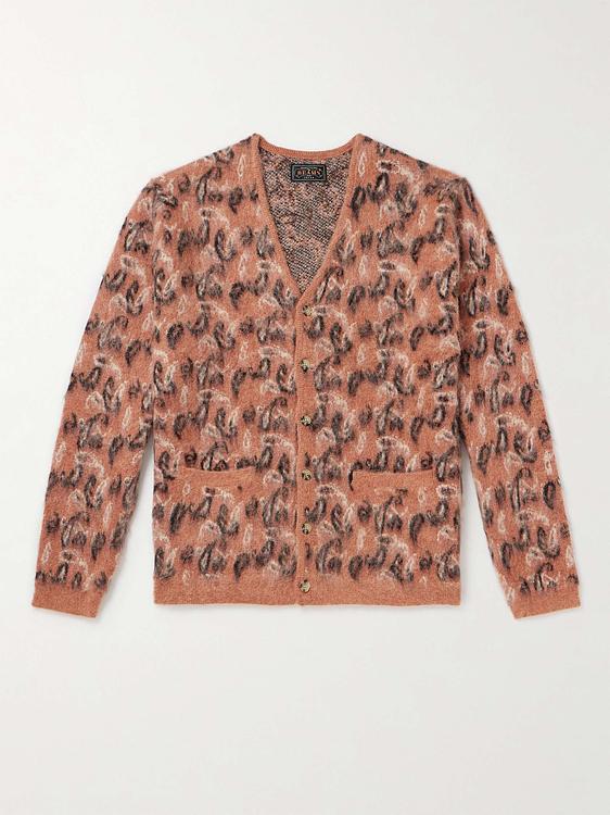 Brown cardigan from Beams Plus