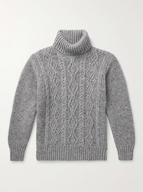 Grey turtleneck from Inis Meáin